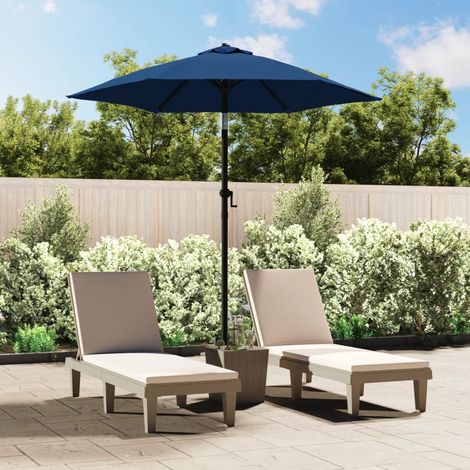 Vidaxl – Garden parasol blue 200x224 cm – Aluminium pole with powder coating – UV protective fabric – Tiltable design for optimal shade